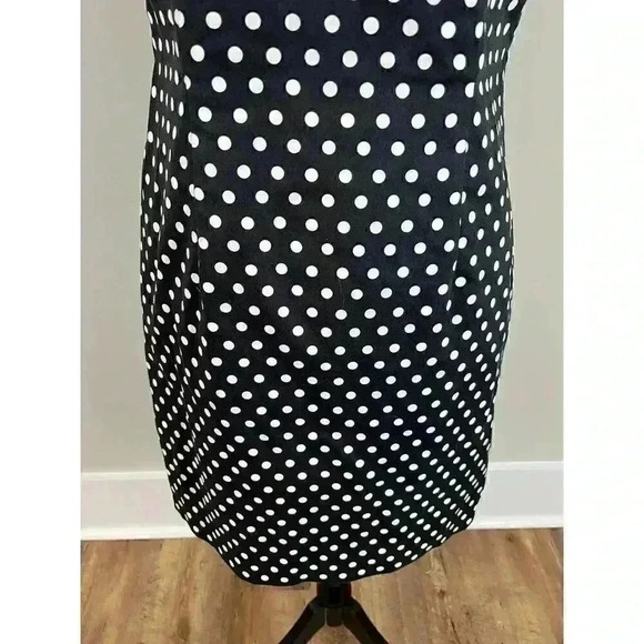 Peserico Made In Italy Midi Polk Dot Sleeveless A Line Dress Women's 42 Size 6 - Picture 2 of 12